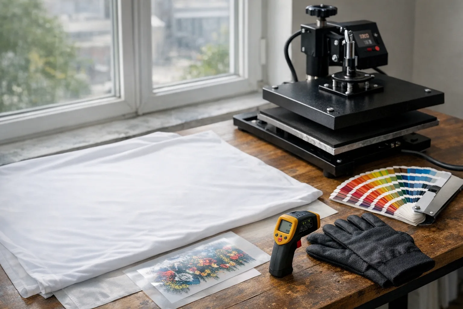 DTF na poliestrze bez migracji koloru — jak to ustawić?