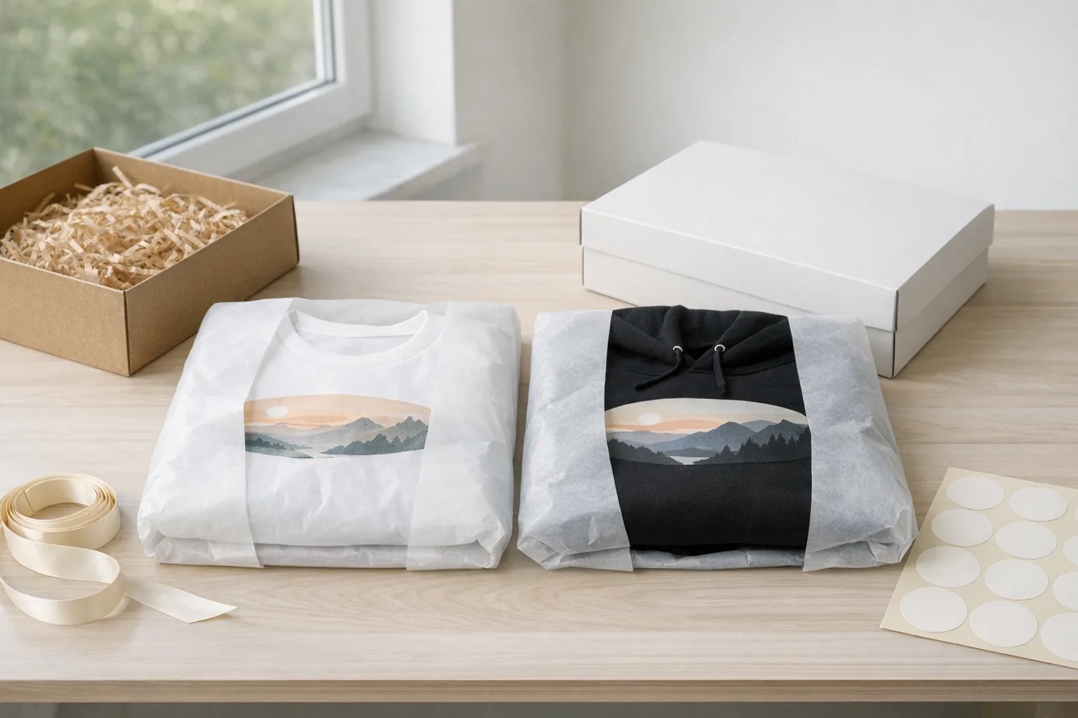 Jak pakować koszulki i bluzy z nadrukiem żeby wyglądały premium?